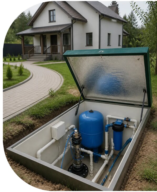 Автономное водоснабжение дома в Дюртюли от 156375 р. | АПаруса-Дюр